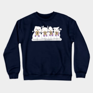 Bear and Bunny choir | Bunniesmee Praise and Worship Church Edition Crewneck Sweatshirt